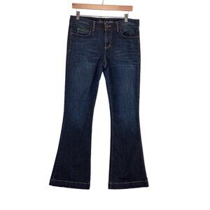 Tommy Hilfiger Spirit Flare Jeans‎ Womens Size 8 8R Dark Wash Denim